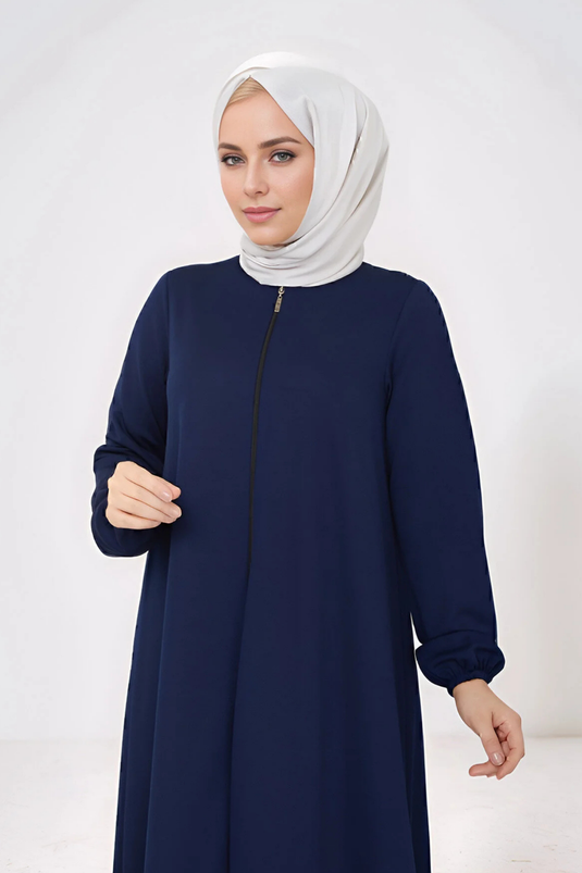Fermuarlı Mevlana Tesettür Ferace