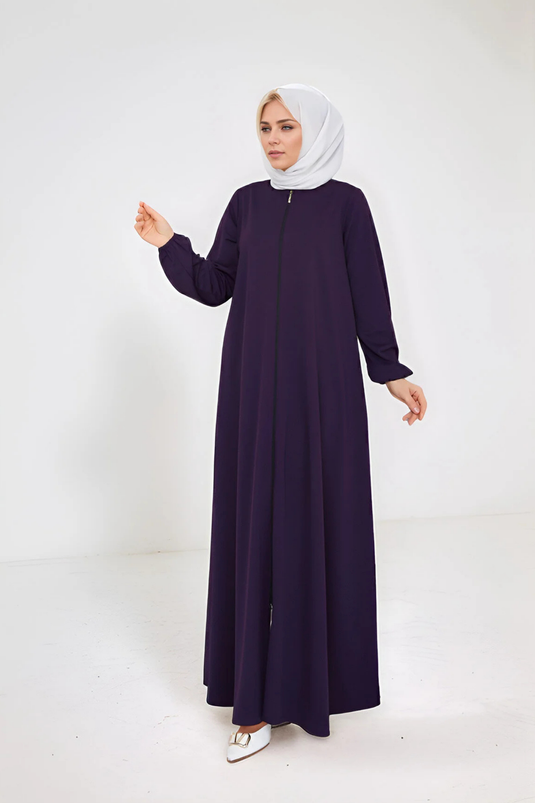 Fermuarlı Mevlana Tesettür Ferace